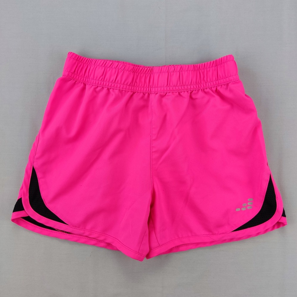 BCG Shorts Women Medium Pink Running Athletic Dolphin Mesh Trim Activewear